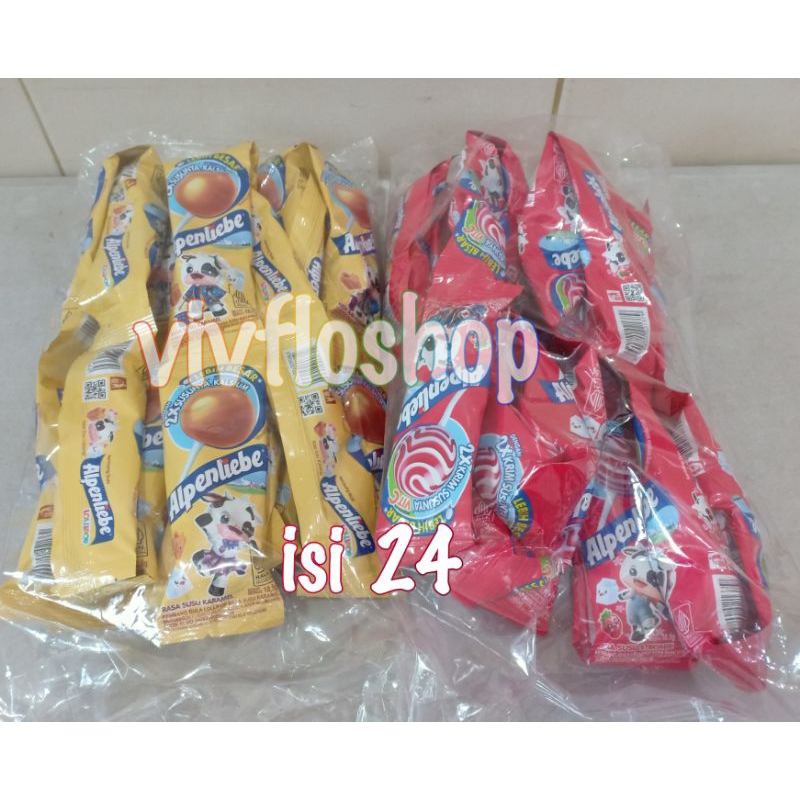 

Permen Alpenliebe Lollipop Strawberry/ Caramel (isi 24)