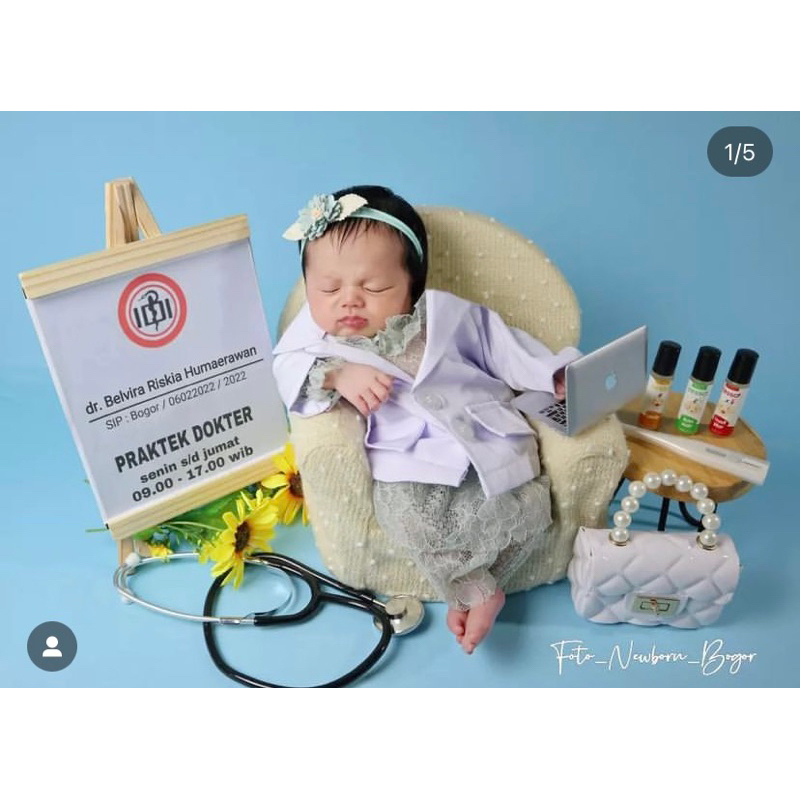 JAS DOKTER BAYI JAS DOKTER NEWBORN NEWBORN PROPS AKSESORIS FOTO NEWBORN
