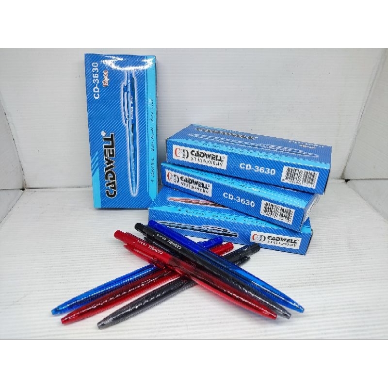 

pulpen/bulpen/ballpoin/pena standart klik/cetekan cadwell CD 3630, (1 lusin/12pcs)