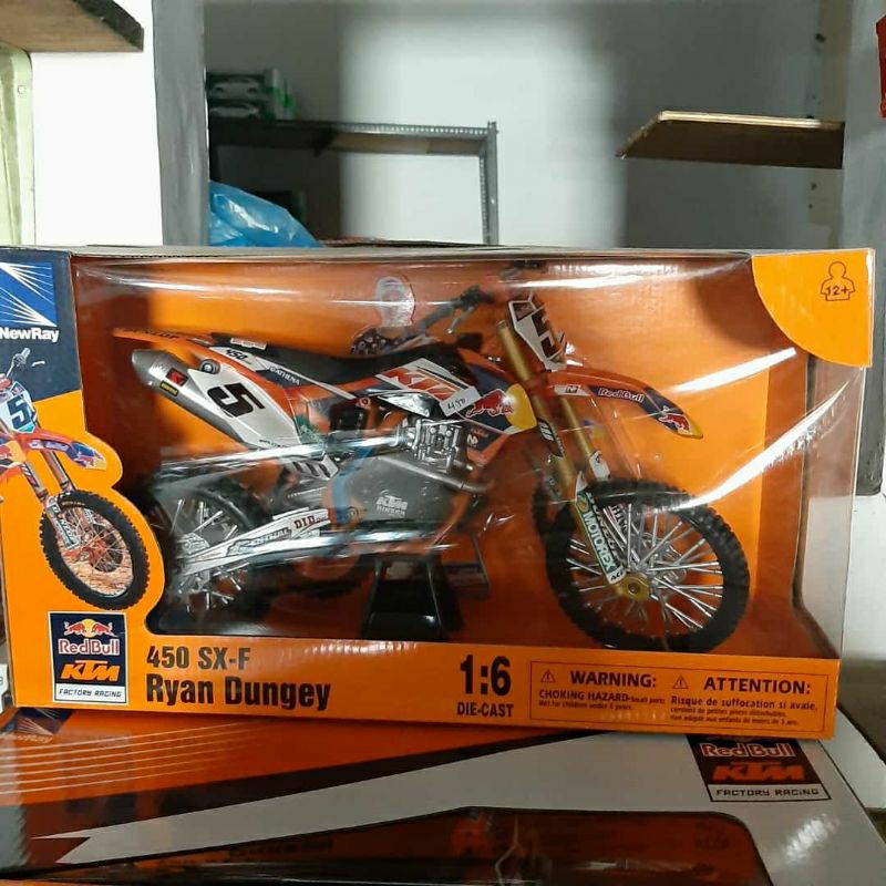 1:6 Miniatur diecast motor trail ktm 450 sxf motocross