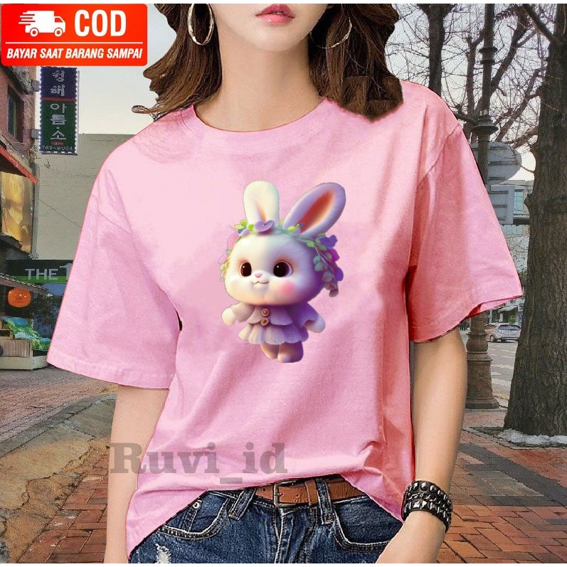 Ruvi_id-KAOS WANITA / BELI 3 GRATIS HEADSET EXTRA BAS / KAOS KELINCI DISTRO WANITA POPULER / KAOS PRIA / KAOS WANITA KOREAN STYLE / KAOS WANITA LENGAN PENDEK / KAOS WANITA OVERSIZE / ATASAN WANITA DEWASA / BAJU TRENDY / T-SHIRT BAHAN KATUN TEBAL MURAH