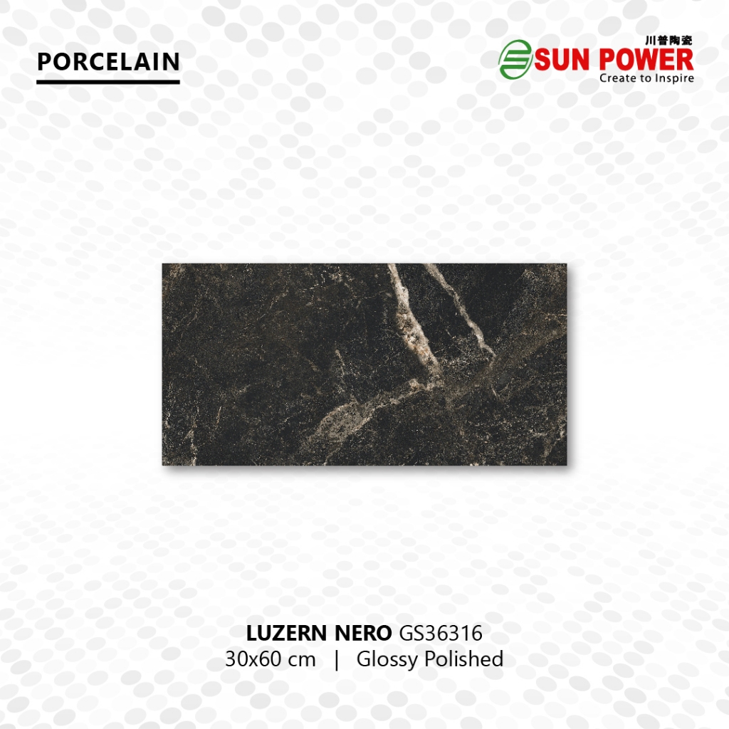 Granit Lantai &amp; Dinding Glossy Polished - Luzern 60x60 | Sun Power