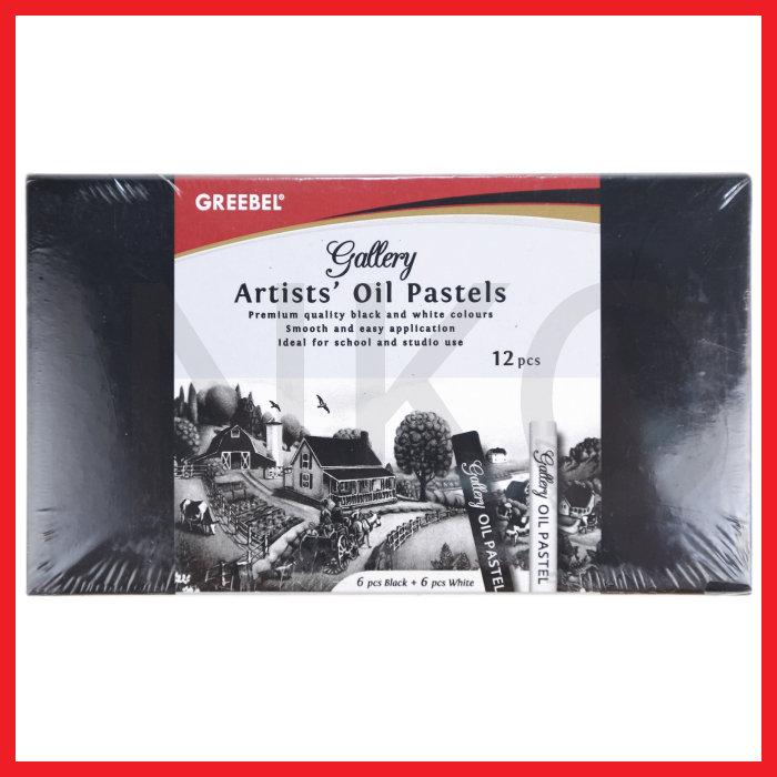 

GREEBEL ARTIST OIL PASTEL 12PCS BLACK AND WHITE