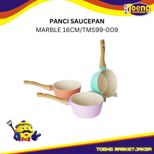 PANCI MASAK MARBLE / SAUCEPAN 16CM INDUCTION BOTTOM TMS99-009-R RYVAN
