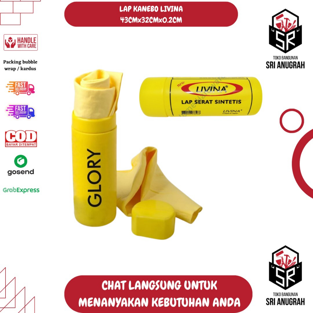 Lap  Kanebo Kuning Serat Sintetis Livina Lap Mobil Motor Serbaguna Menyerap Air
