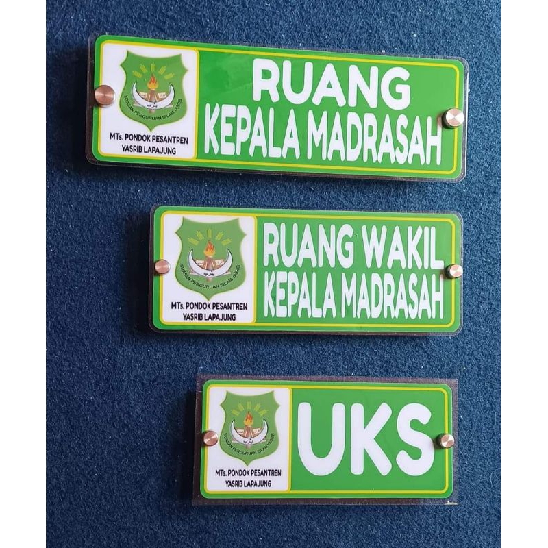 

Papan nama ruangan murah bisa kostume bisa request model