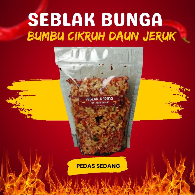 

250 gr - SEBLAK KERUPUK BUNGA BUMBU CIKRUH DAUN JERUK ( Pedes sedang ) || by Kiki jaya snack