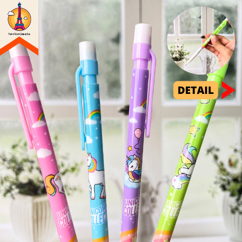 

Pensil Cetek Isi Ulang Mekanik Motif Unicorn PCM-1032