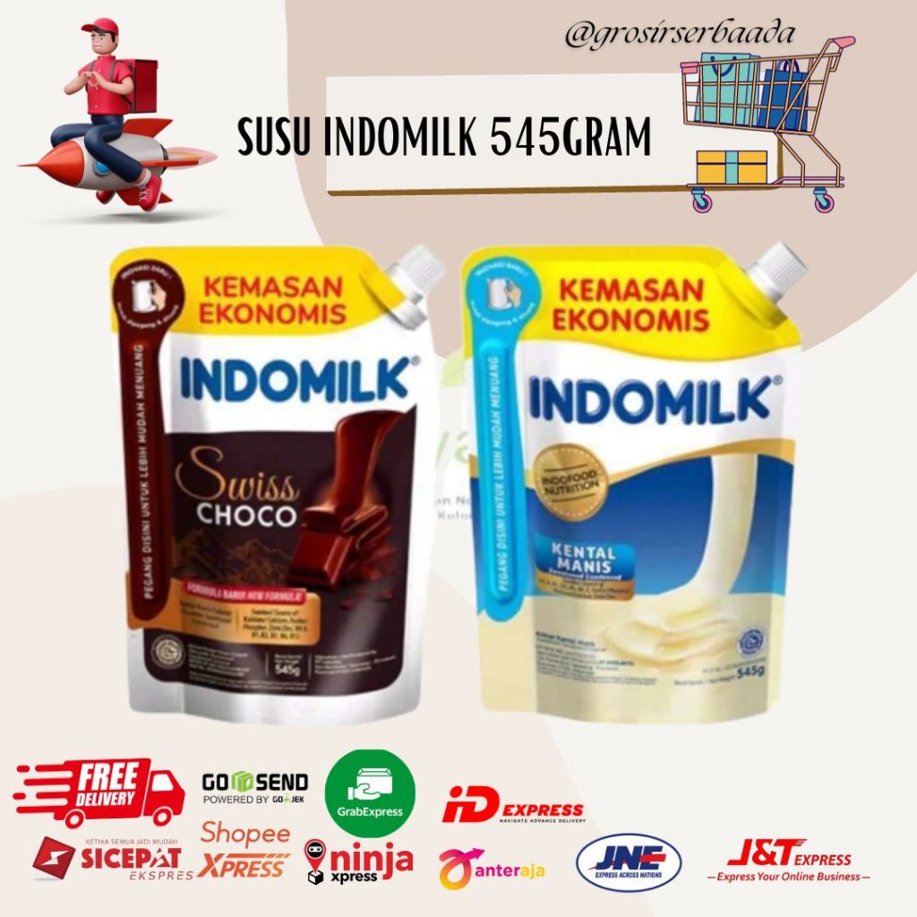 

Susu INDOMILK / FRISIANFLAG Kental Manis Kemasan Pouch 545gr