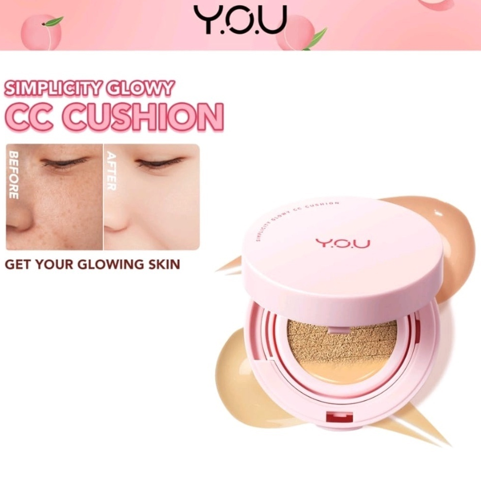 YOU Simplicity Cushion Honey Beige Milky Beige Y.O.U Simplicity Glowy CC Cushion | Natural Makeup Fo