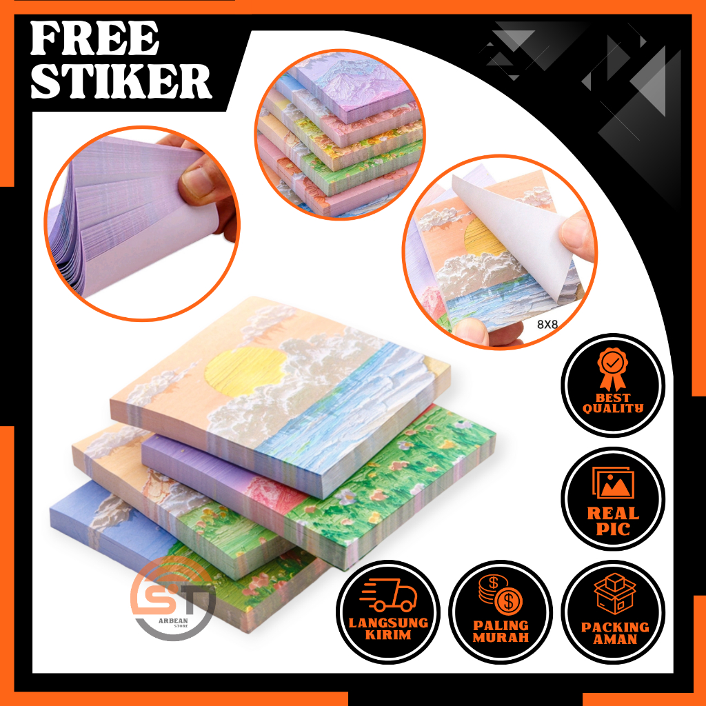 

1PCS Memo Tempel Aesthetic Sticky Notes Scenery Motif Alam Indah Pencatat Note A035