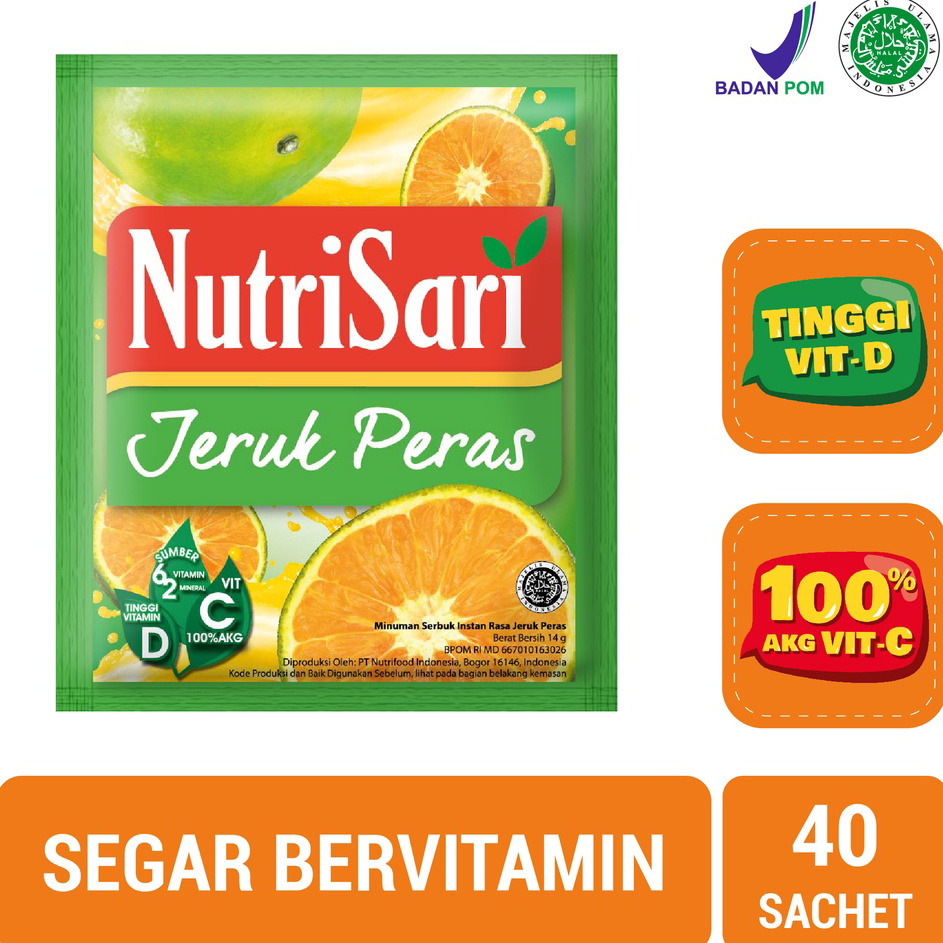 

LSKK7682 NutriSari Jeruk Peras 40 sachet - Minuman Buah Vitamin C