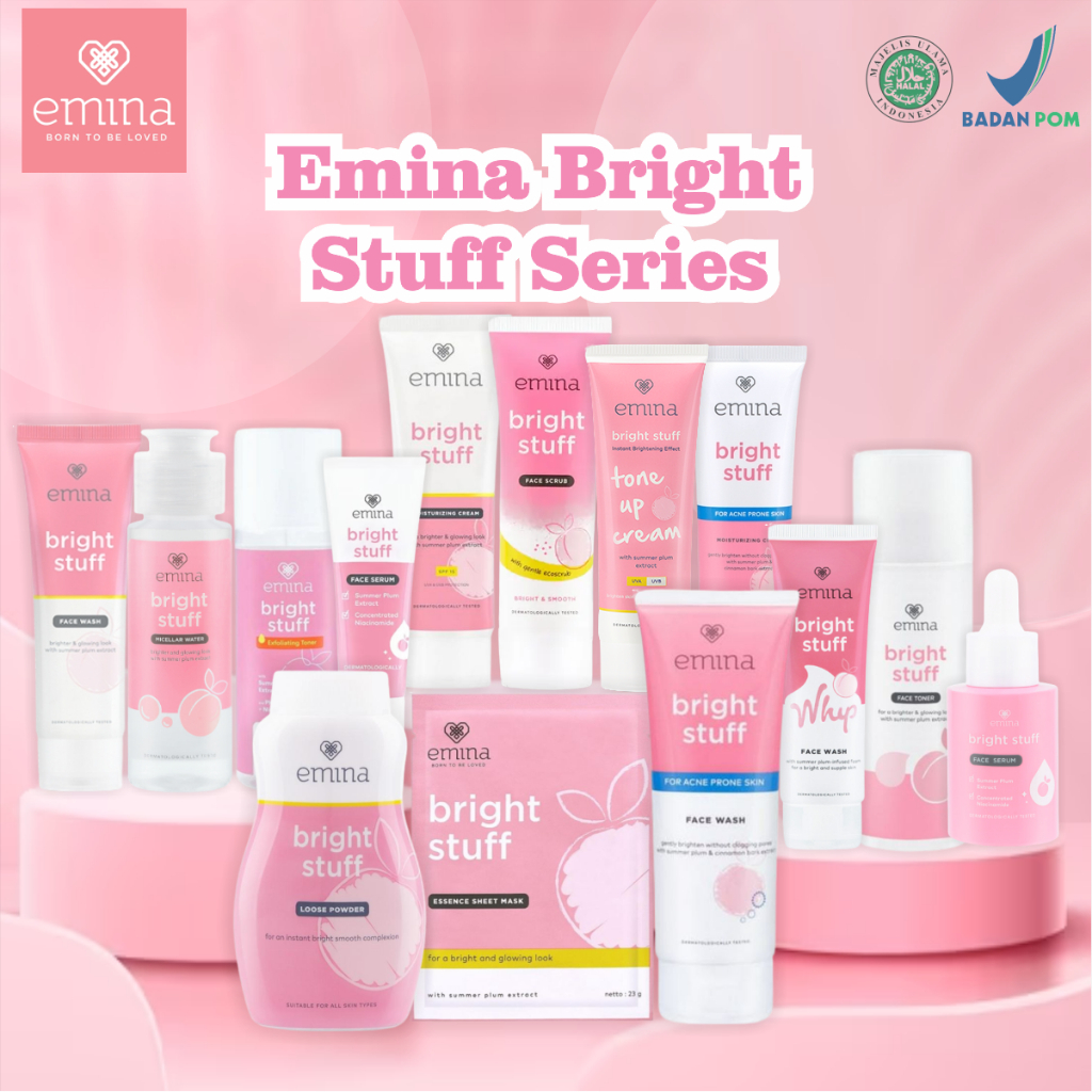 EMINA Paket Lengkap Skincare Murah EMINA Bright Stuff Series ORIGINAL BPOM