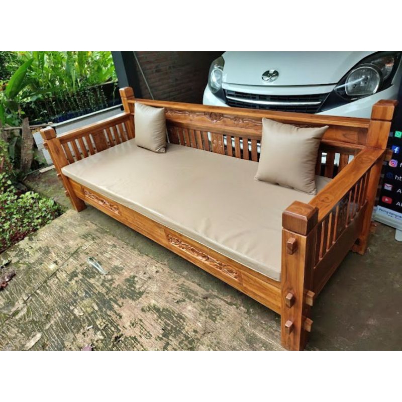 TERMURAH BANGKU JATI BANGKU TERAS BANGKU PANJANG BALE BALE MINIMALIS BALE BALE JATI BALE BALE KAYU