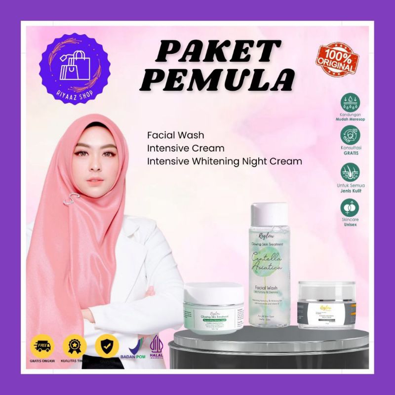 Reglow Skincare | Re Glow | BPOM | Masker | Memudarkan Flek Hitam | Berjerawat | cream Malam | Reglo
