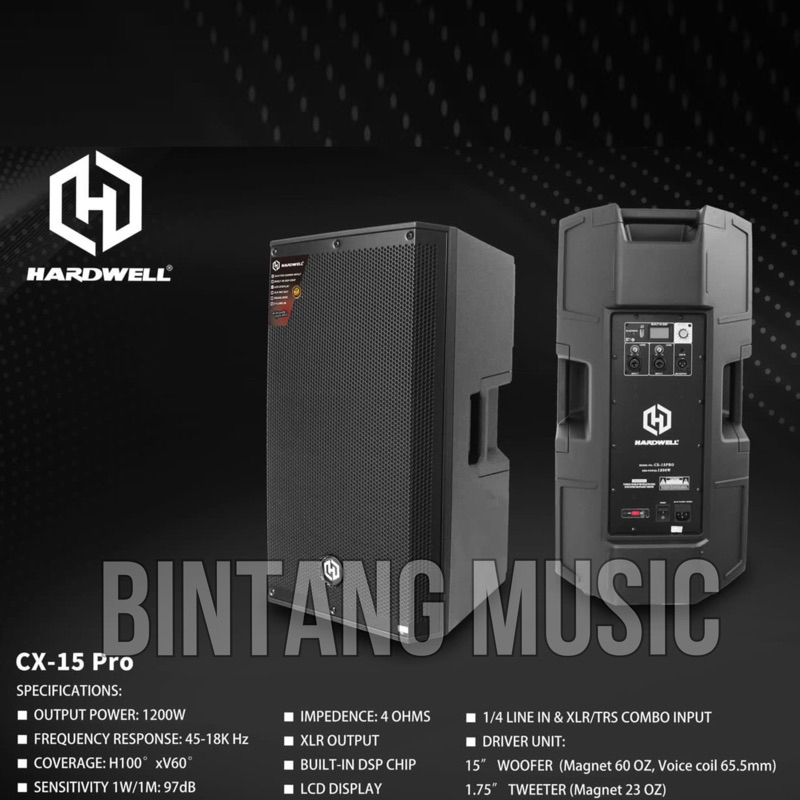 Speaker aktif 15 inch Hardwell cx 15 pro original hardwell cx 15pro