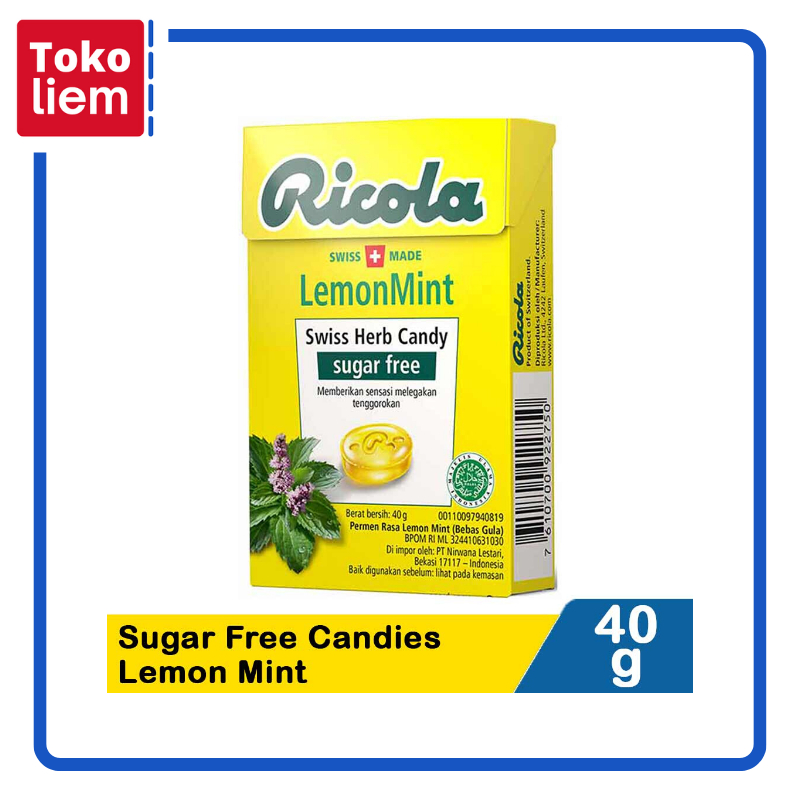 

Ricola Sugar Free Candies Lemon Mint 40G