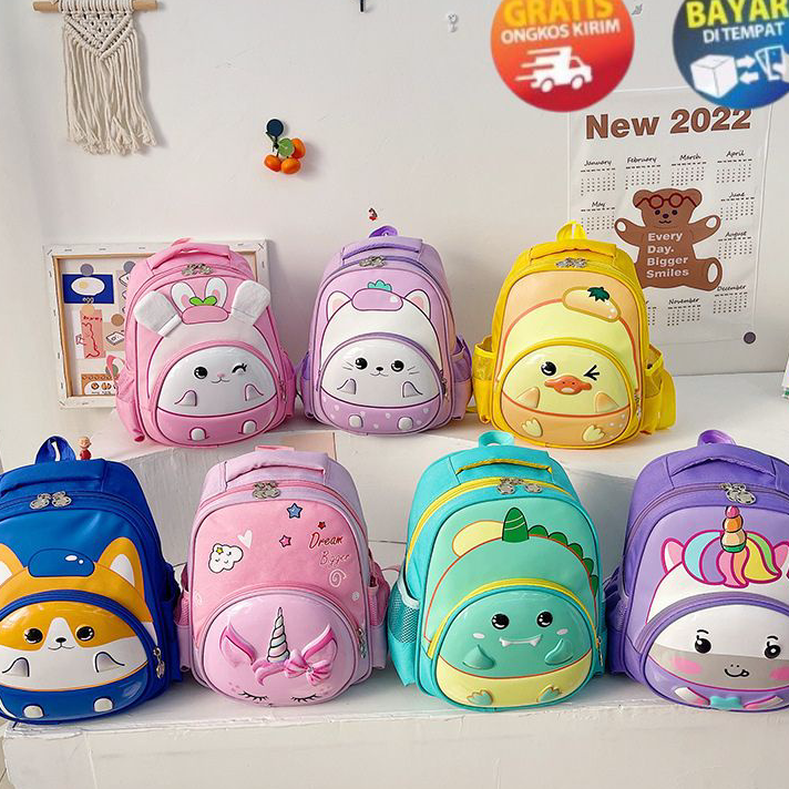 Grosir BK161 - TAS SEKOLAH TAS RANSEL ANAK KARAKTER TAS SEKOLAH ANAK TAS ANAK TK TAS RANSEL SEKOLAH