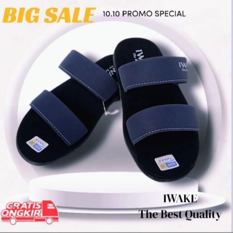 " IWAKE" Sandal Selop Pria / Sandal Casual/ Sandal Cowok Ban Dua/ Sandal Remaja Masakini