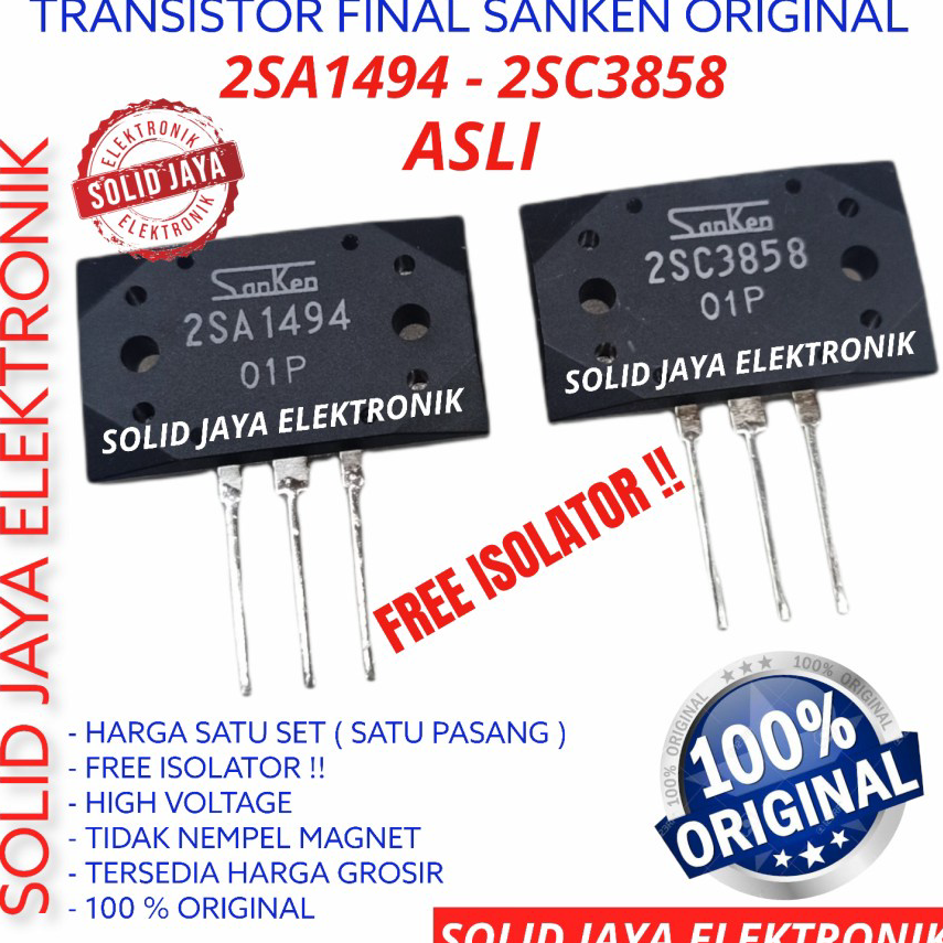 『PENJUALAN CEPAT』⚡BEST SELLER⚡ TR FINAL SANKEN 2SA1494 2SC3858 ASLI ORI TRANSISTOR 2SA 1495 2SC 3858