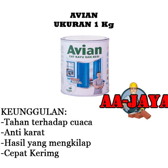 

Baru Cat Minyak Avian High Gloss Enamel Ukuran 1 Kg Baru