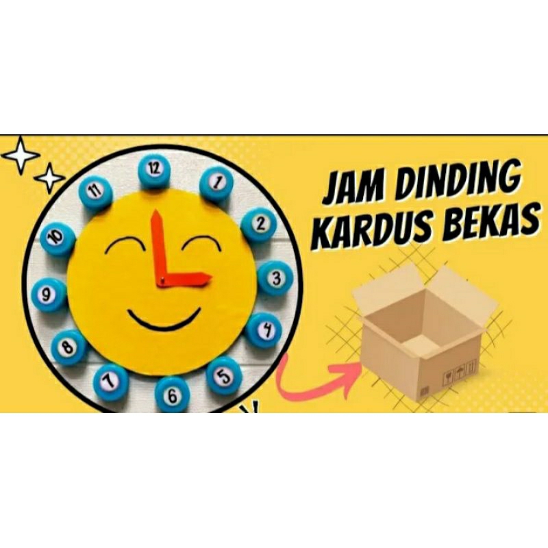 Jam Dinding Dari Kardus dan Tutup Botol/ Kerajinan Tangan/ Tugas Sekolah/Edukasi Anak