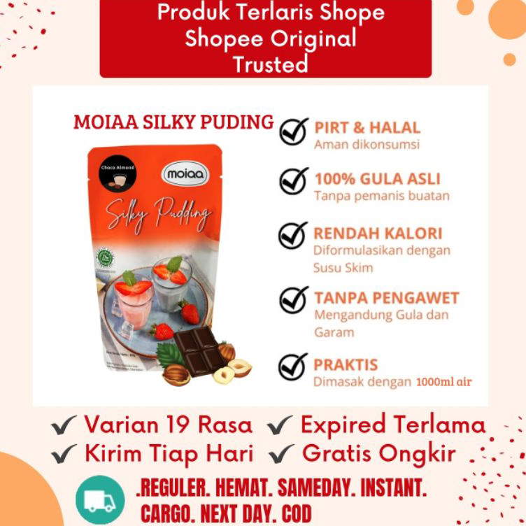 

➜♪✲❊ MOIAA Moia Moya PUDING SILKY PUDDING 200 GRAM | Pudding Silky | Bubuk Premix Puyo | Pudot