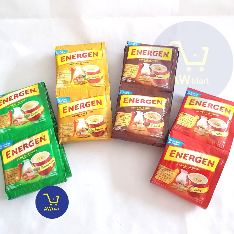 

Terupdate ENERGEN SEREAL RENCENG SACHET (10 SACHET X 32 GRAM) 320 GRAM - COKLAT, VANILA, JAHE, KACANG HIJAU Terbaru