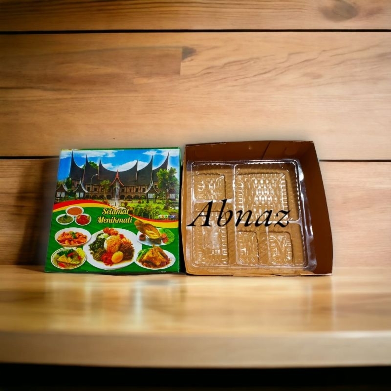 Kotak Nasi selamat Menikmati/ Kotak nasi sekat/ kotak nasi minang