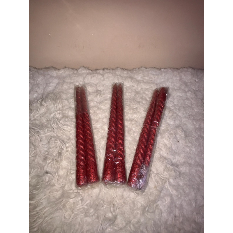 Lilin ulir natal merah