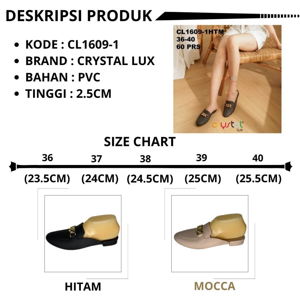 Sepatu Wanita Jelly Selop | Sepatu Jelly Wanita Terbaru | CL1609-1