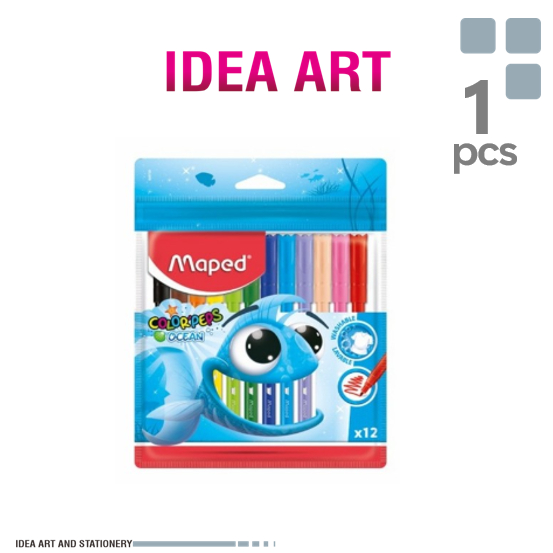 

Spidol Gambar Anak 12 Warna Maped Color Peps Ocean Washable