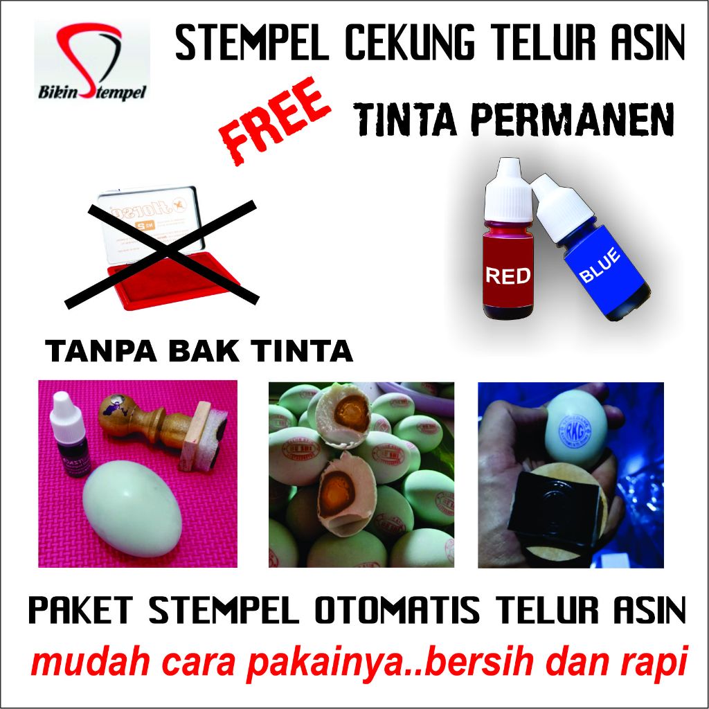

Stempel Telur Asin Cekung I Stempel Otomatis tanpa Bak tinta I Tinta Permanen