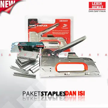 

Staples Tembak R23 + Bonus isi 5000pcs Gun Tacker Stapler Staples Perekat Powerfull YUKIDO