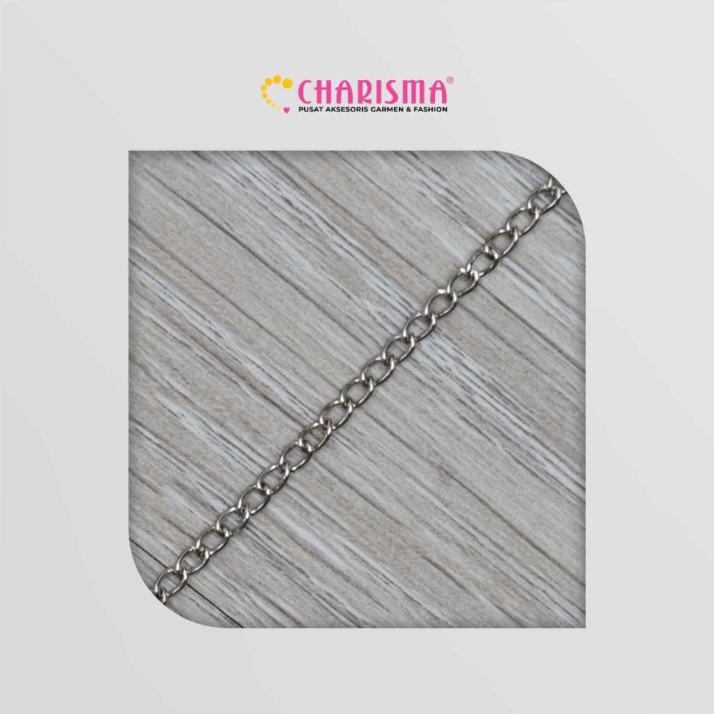 Charisma Rantai Besi T-2501/STL - Rantai Besi Aksesories / Rantai Kalung Meteran DIY / Harga Per Met