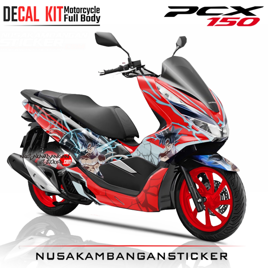 Decal Sticker PCX 150 New Goku Merah Full Body