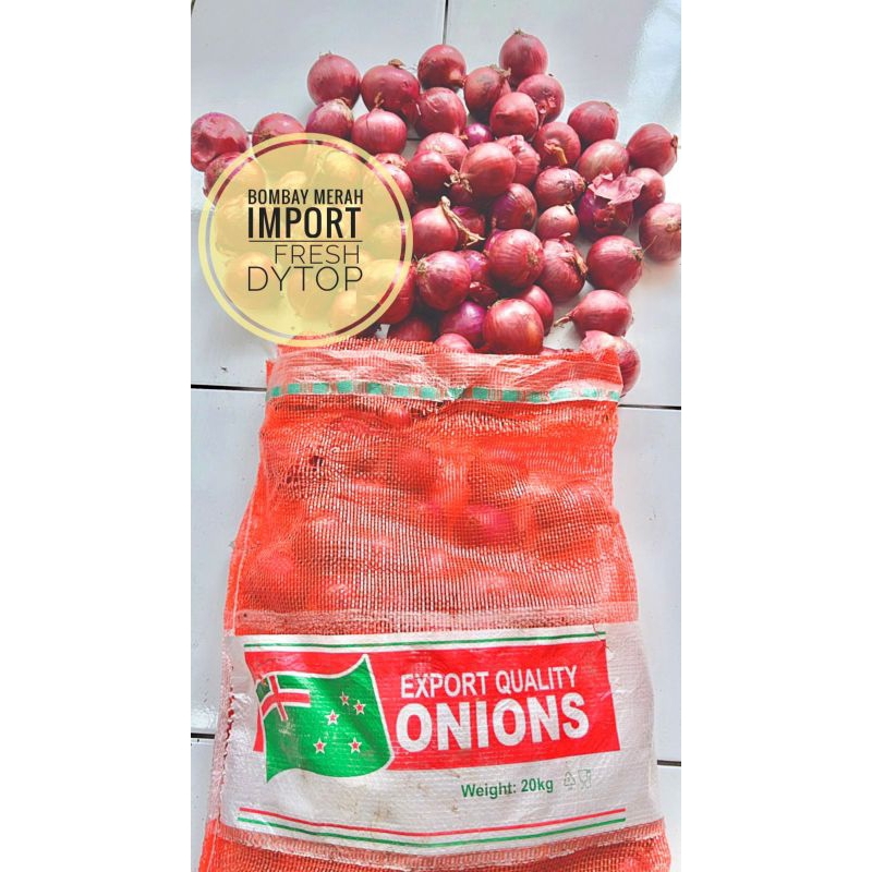 

Bawang Bombay Merah Import Fresh Segar - Bal