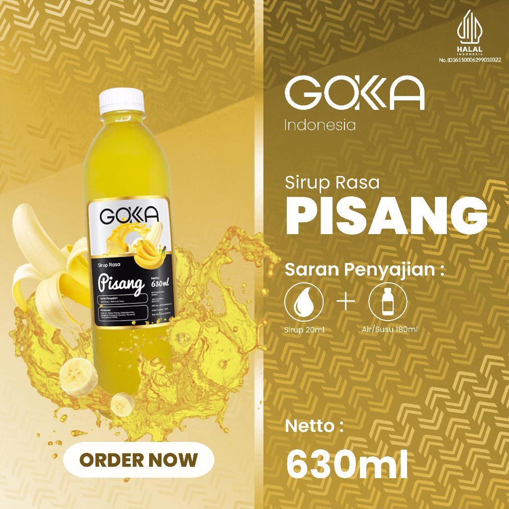 

Sirup Gokka Rasa Pisang / Minuman Syrup Gokka Rasa Pisang 630ml