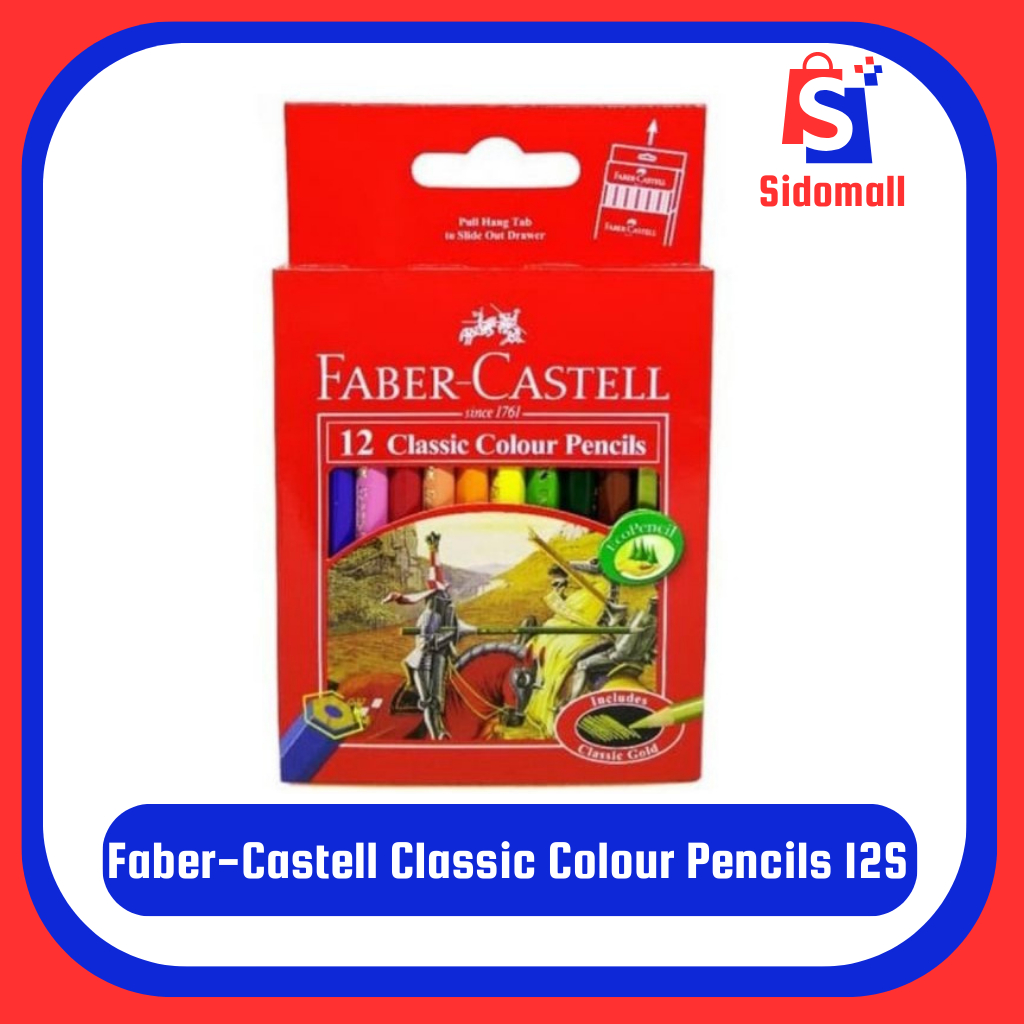 

Pensil pewarna pulas 12 Warna Pendek Faber Castell