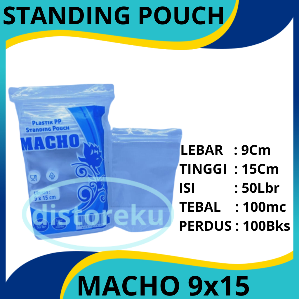 [ distoreku ] TERMURAH 50PCS PLASTIK PP STANDING POUCH 9X15 PP SEGEL KLIP BENING BERDIRI SINGLE SEAL