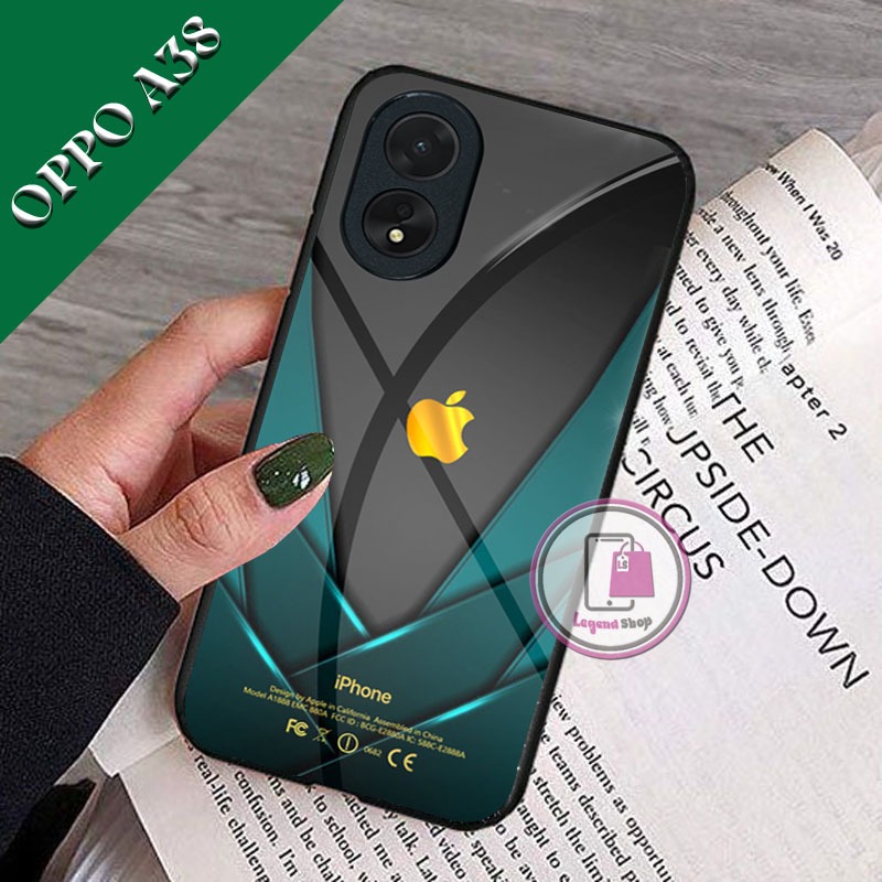 Softcase Kaca Oppo A38 Terbaru Motif Apple [68]