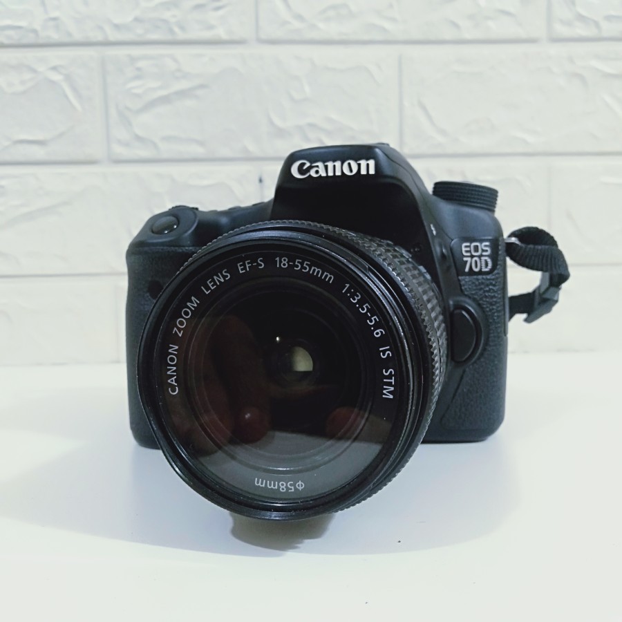 canon eos 70d kit 18 55mm is stm kamera dsl second