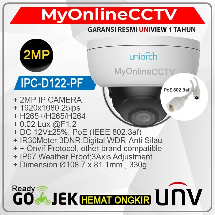 IPC-D122-PF28 PF40 2MP Uniarch UNV IP Camera CCTV