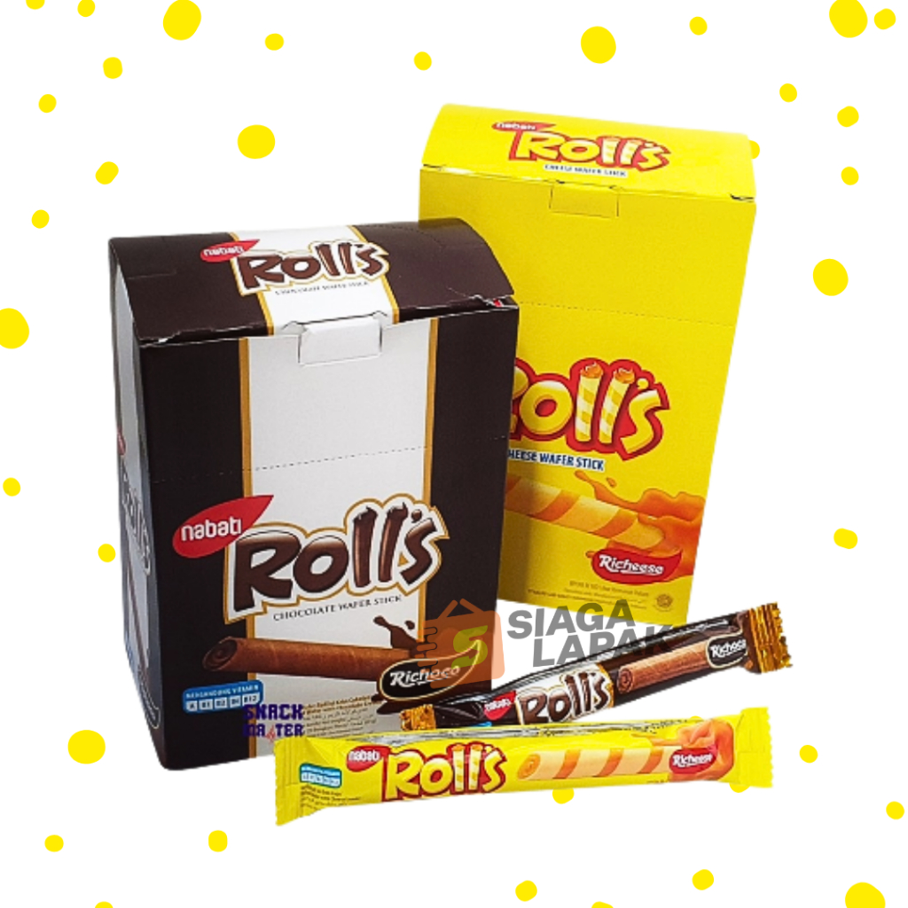 

Nabati Roll Mini 1 BOX (6gr X 20) All Varian Richoco Wafer Coklat Keju