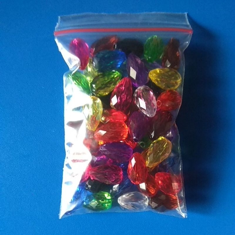 

Mote Akrilik Tetes Bening/50pcs