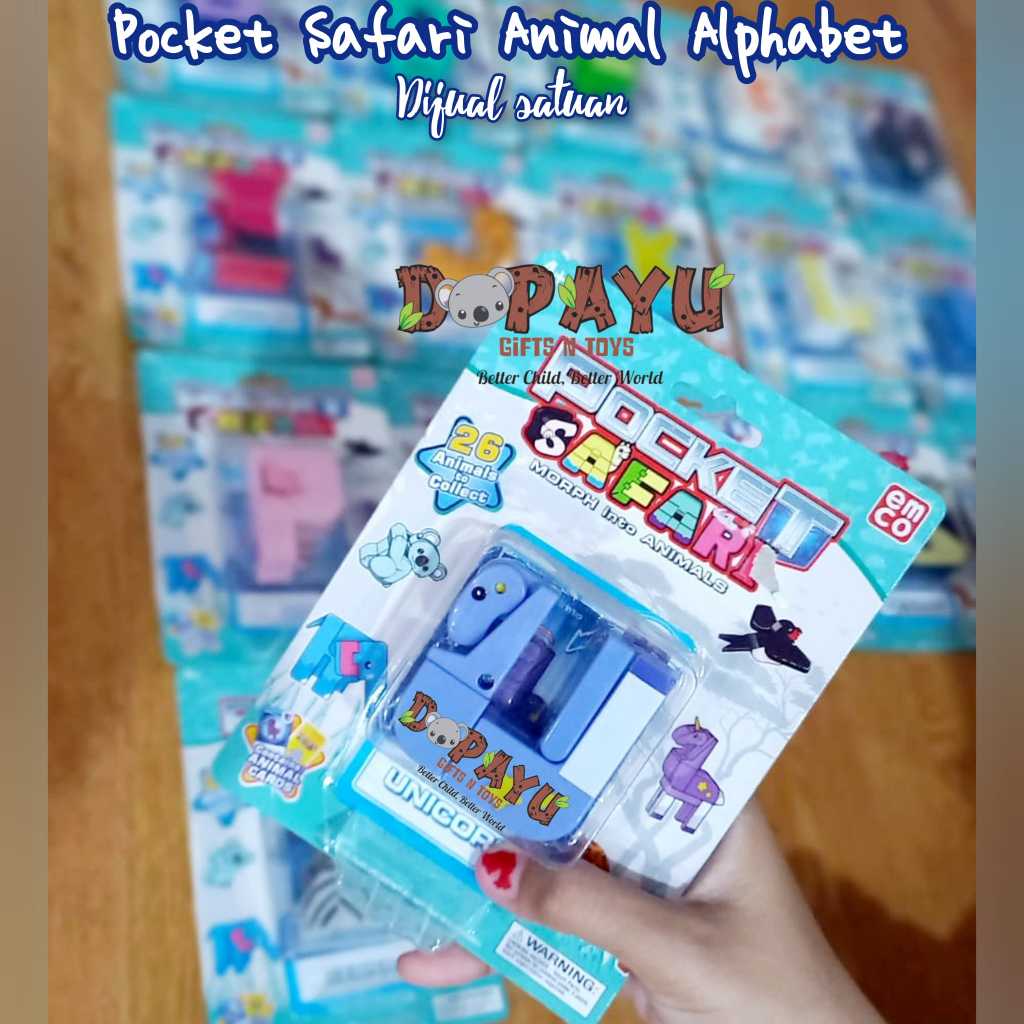 POCKET SAFARI EMCO MORPH INTO ANIMAL DARI HURUF BERUBAH MENJADI HEWAN DIJUAL SATUAN MAINAN EDUKASI