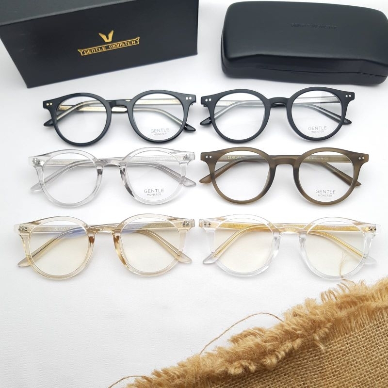 Nnkacamata frame GM oval pria wanita plastik