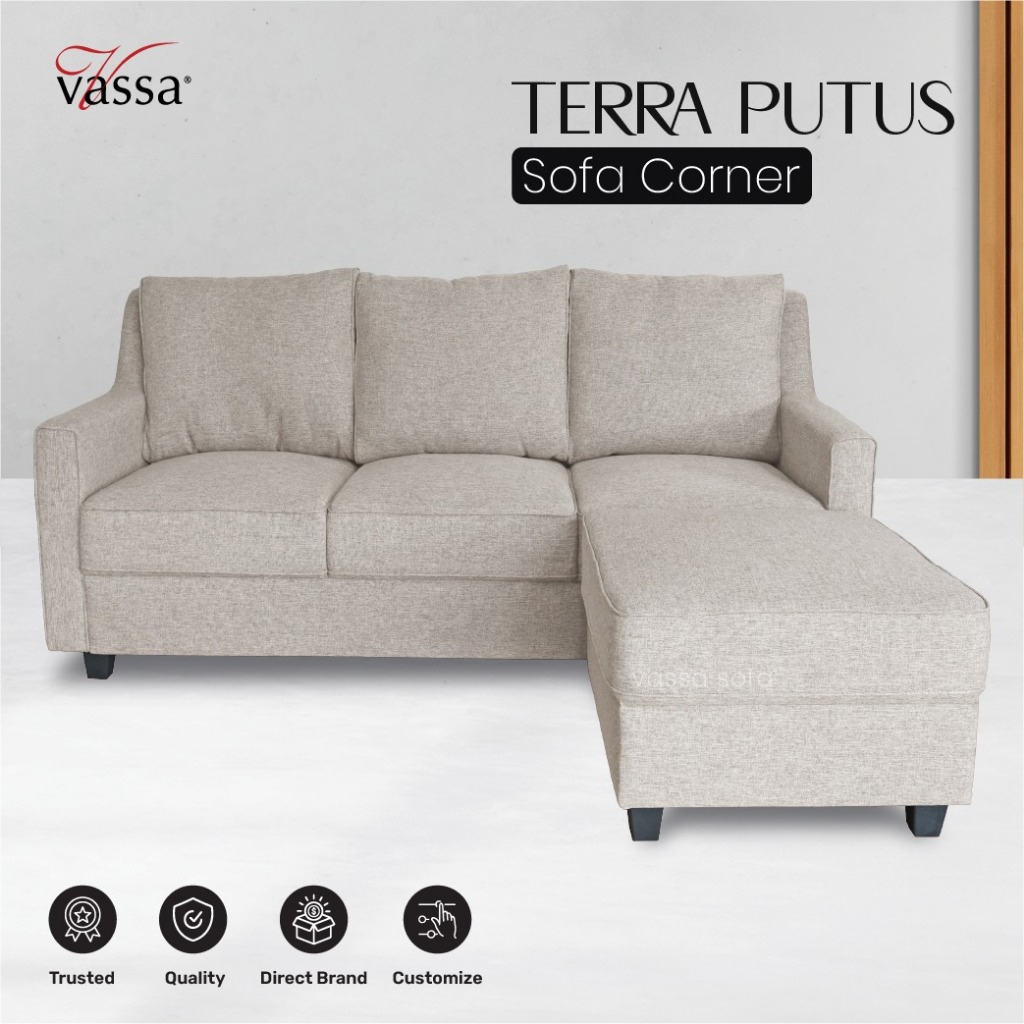 Sofa L Minimalis / Vassa Sofa L terra Putus / Corner Sofa