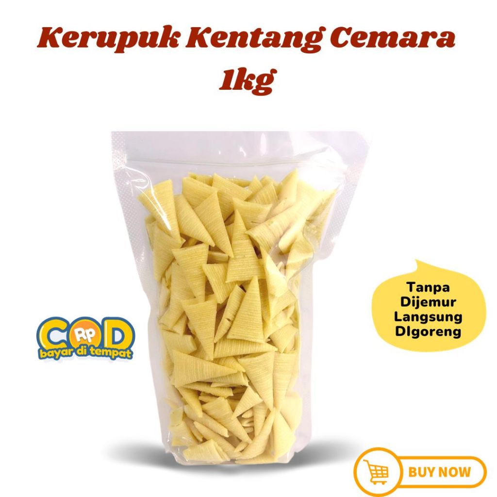

Kerupuk Kentang / Potato Cemara Mentah 1 Kg