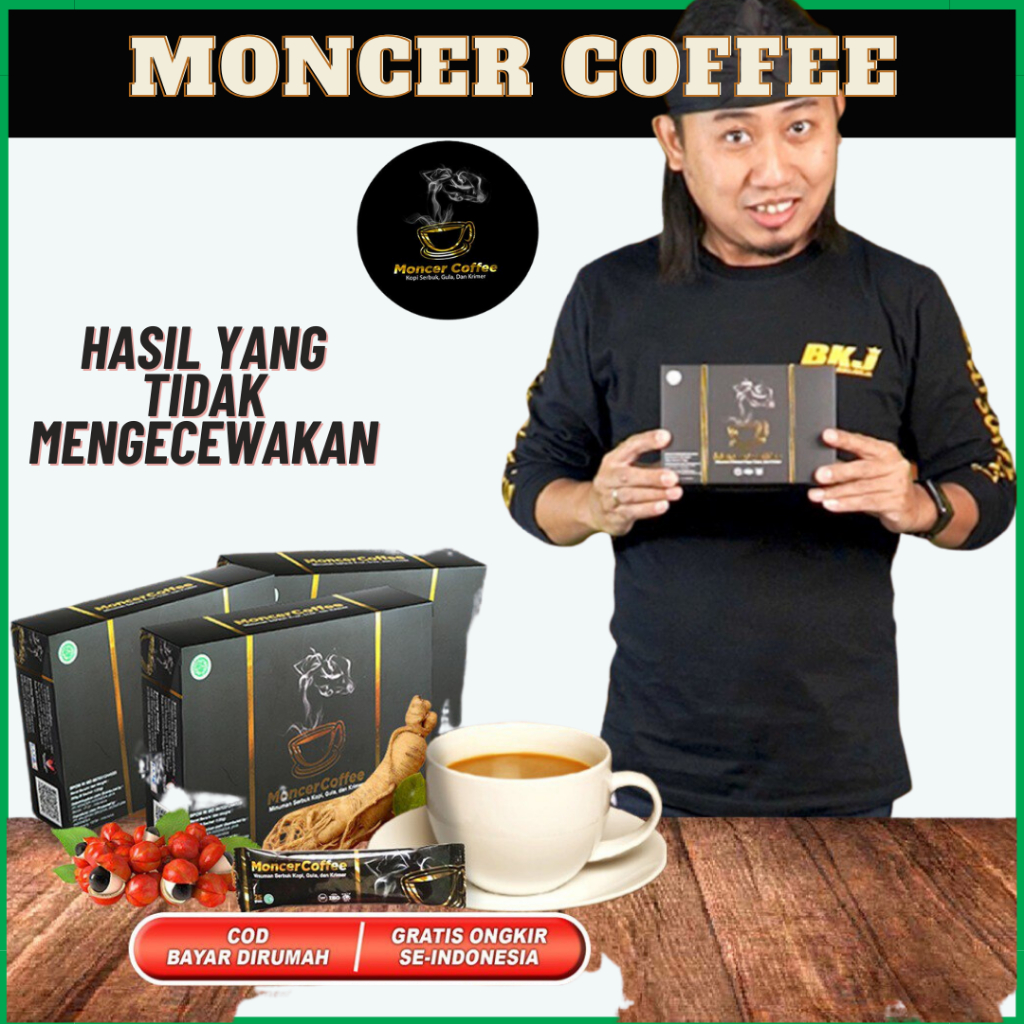 

(COD) Monncer Kopi 3in1 Halal BPOM Kopi Hitam Tradisional
